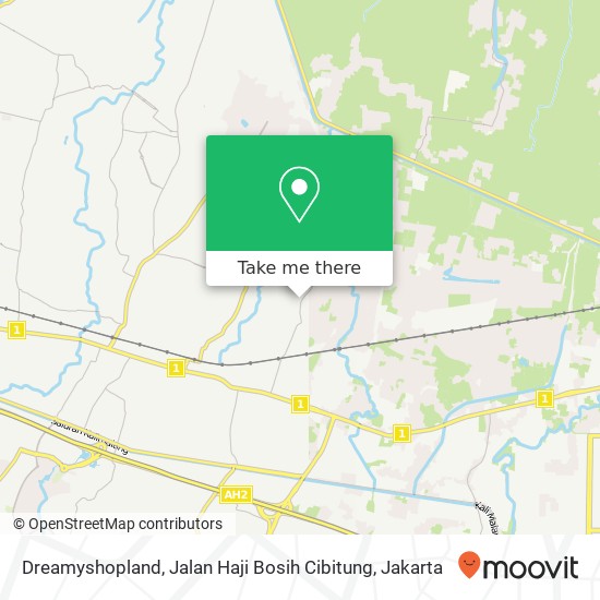 Dreamyshopland, Jalan Haji Bosih Cibitung map