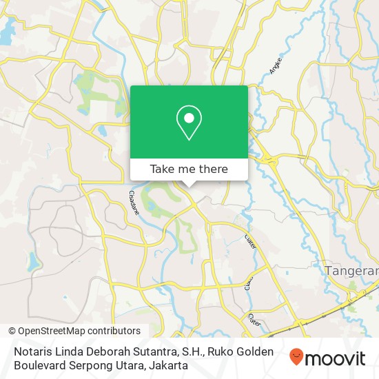 Notaris Linda Deborah Sutantra, S.H., Ruko Golden Boulevard Serpong Utara map