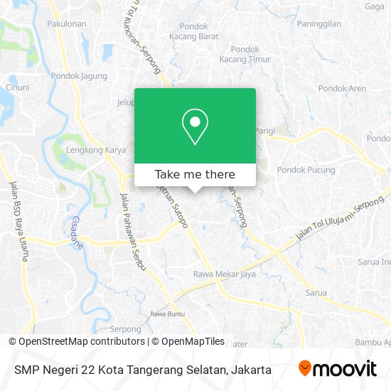 SMP Negeri 22 Kota Tangerang Selatan map
