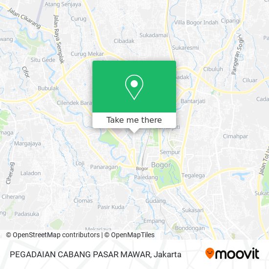 PEGADAIAN CABANG PASAR MAWAR map