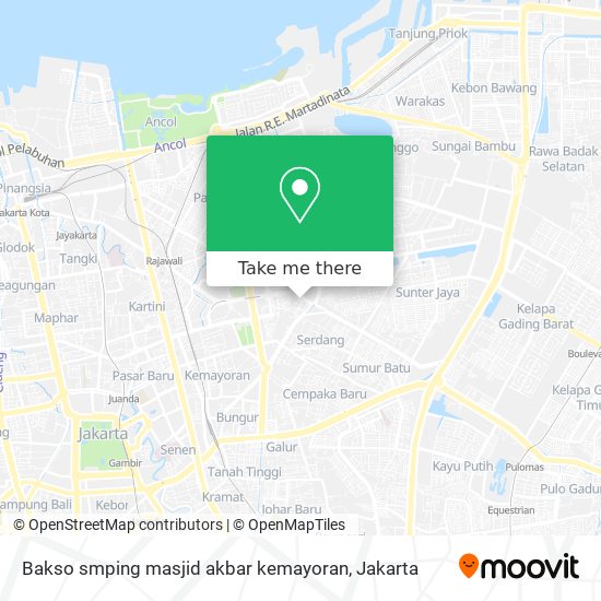 Bakso smping masjid akbar kemayoran map