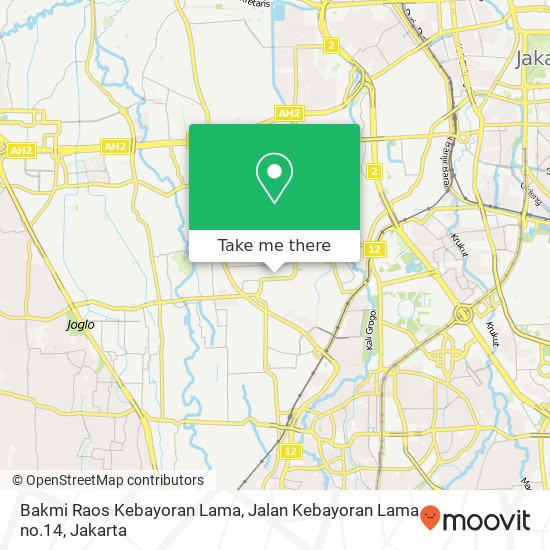 Bakmi Raos Kebayoran Lama, Jalan Kebayoran Lama no.14 map