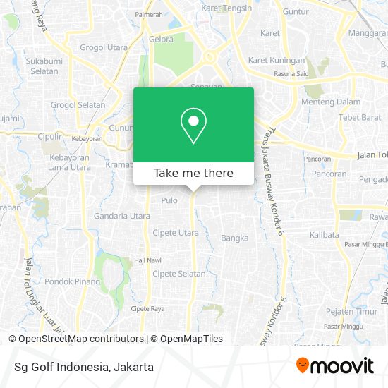 Sg Golf Indonesia map