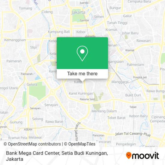Bank Mega Card Center, Setia Budi Kuningan map