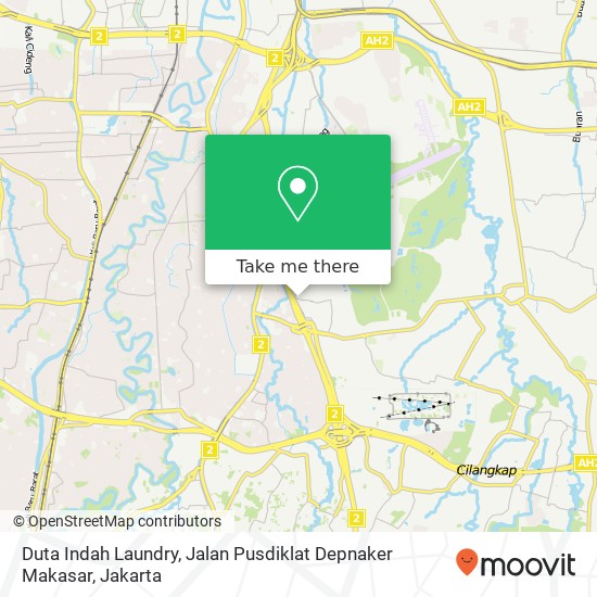 Duta Indah Laundry, Jalan Pusdiklat Depnaker Makasar map