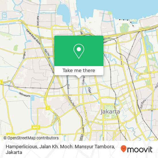 Hamperlicious, Jalan Kh. Moch. Mansyur Tambora map