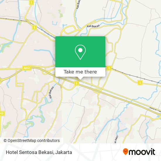 Hotel Sentosa Bekasi map