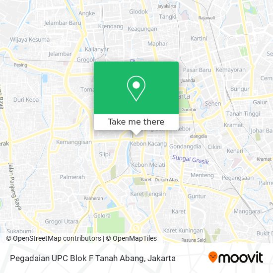 Pegadaian UPC Blok F Tanah Abang map