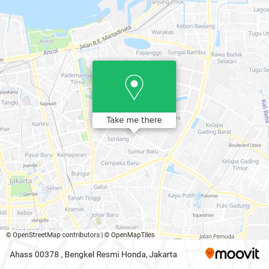 Ahass 00378 , Bengkel Resmi Honda map