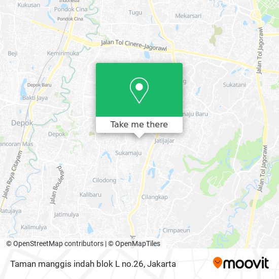 Taman manggis indah blok L no.26 map