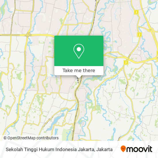 Sekolah Tinggi Hukum Indonesia Jakarta map