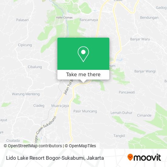 Lido Lake Resort Bogor-Sukabumi map