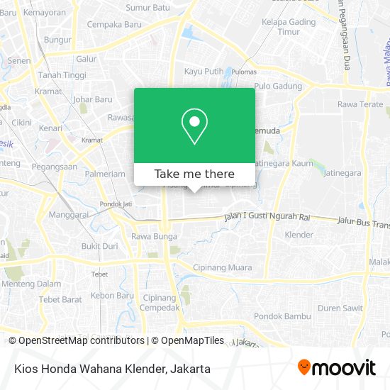 Kios Honda Wahana Klender map