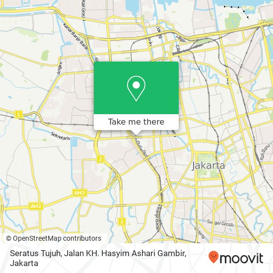 Seratus Tujuh, Jalan KH. Hasyim Ashari Gambir map