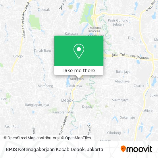 BPJS Ketenagakerjaan Kacab Depok map