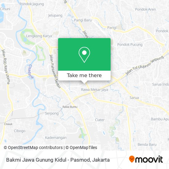 Bakmi Jawa Gunung Kidul -  Pasmod map