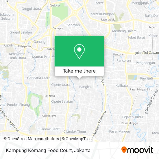 Kampung Kemang Food Court map