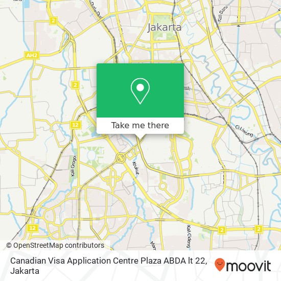 Canadian Visa Application Centre Plaza ABDA lt 22 map