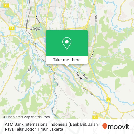 ATM Bank Internasional Indonesia (Bank Bii), Jalan Raya Tajur Bogor Timur map