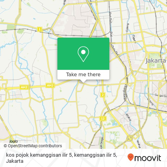 kos pojok kemanggisan ilir 5, kemanggisan ilir 5 map