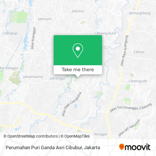 Perumahan Puri Ganda Asri Cibubur map