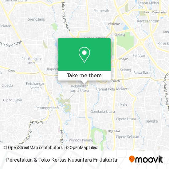 Percetakan & Toko Kertas Nusantara Fr map