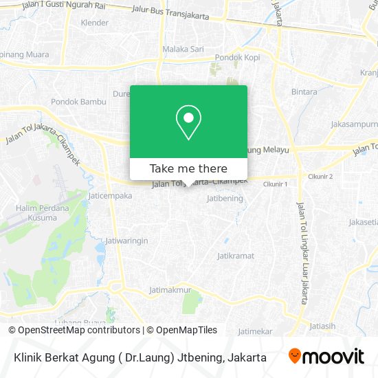 Klinik Berkat Agung ( Dr.Laung) Jtbening map