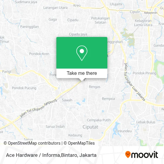 Ace Hardware / Informa,Bintaro map