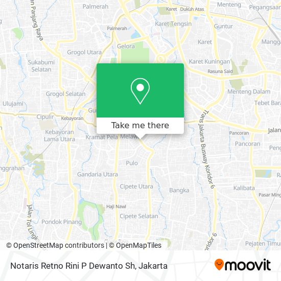 Notaris Retno Rini P Dewanto Sh map