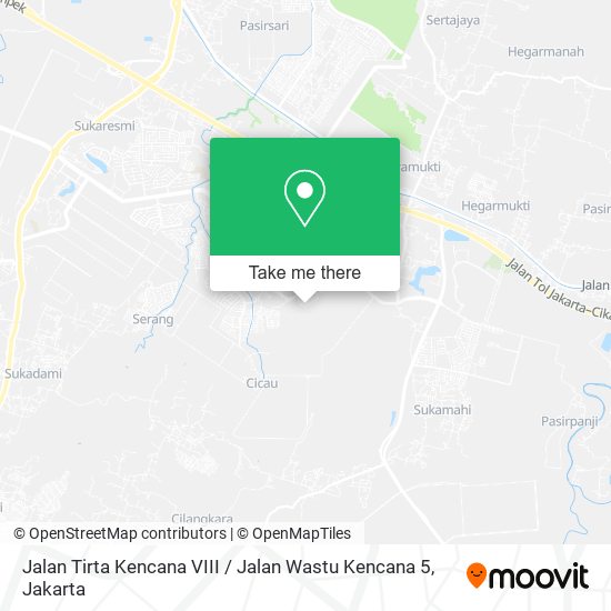 Jalan Tirta Kencana VIII / Jalan Wastu Kencana 5, Cikarang Selatan map