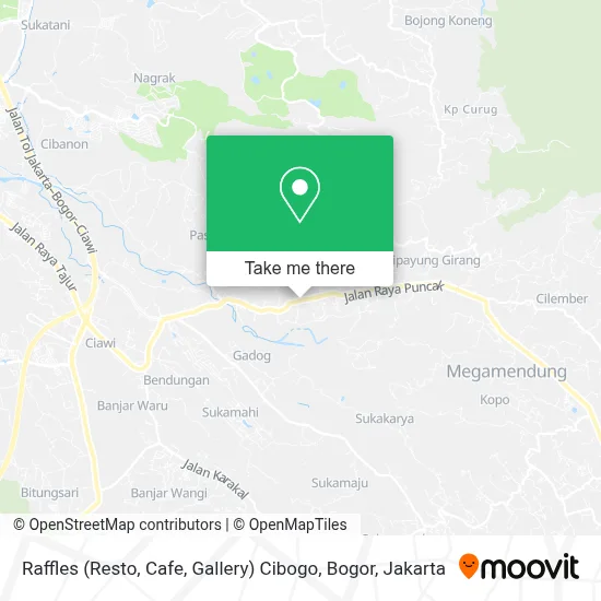 Raffles (Resto, Cafe, Gallery) Cibogo, Bogor map