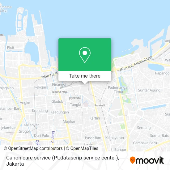 Canon care service (Pt.datascrip service center) map