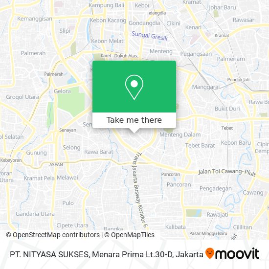 PT. NITYASA SUKSES, Menara Prima Lt.30-D map
