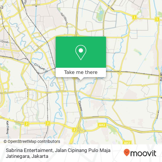 Sabrina Entertaiment, Jalan Cipinang Pulo Maja Jatinegara map