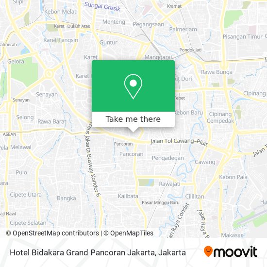 Hotel Bidakara Grand Pancoran Jakarta map