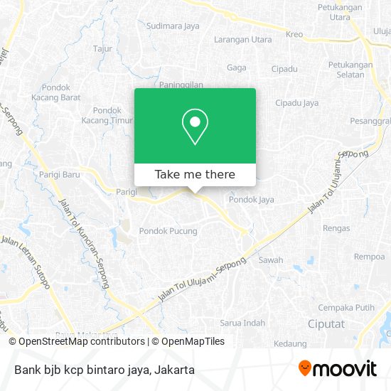 Bank bjb kcp bintaro jaya map