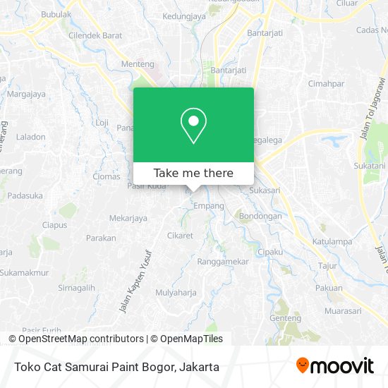 Toko Cat Samurai Paint Bogor map