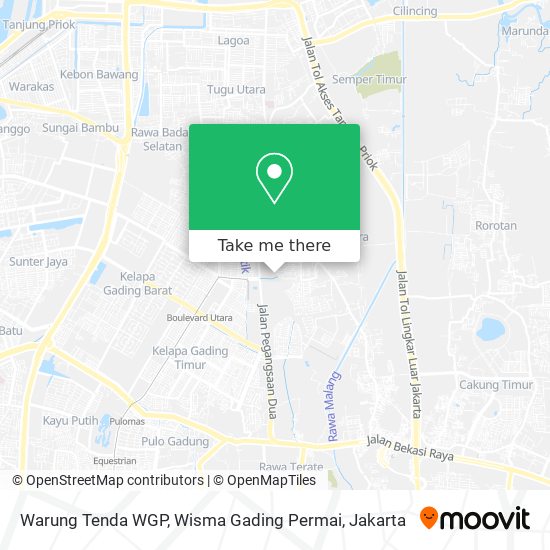 Warung Tenda WGP, Wisma Gading Permai map