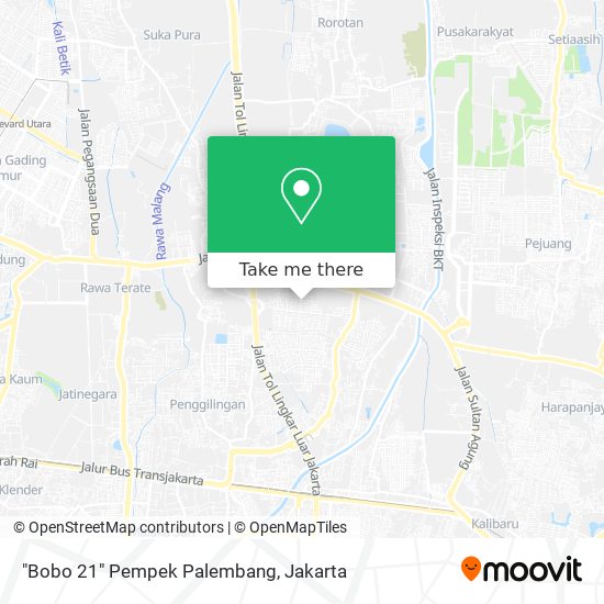 "Bobo 21" Pempek Palembang map