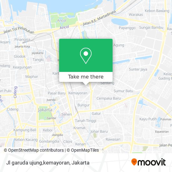 Jl garuda ujung,kemayoran map