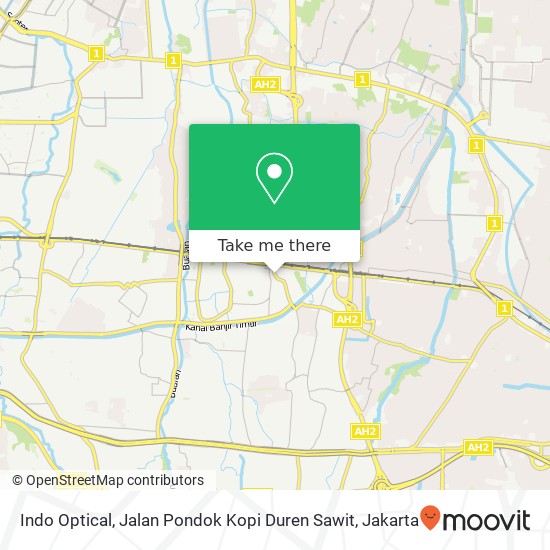 Indo Optical, Jalan Pondok Kopi Duren Sawit map