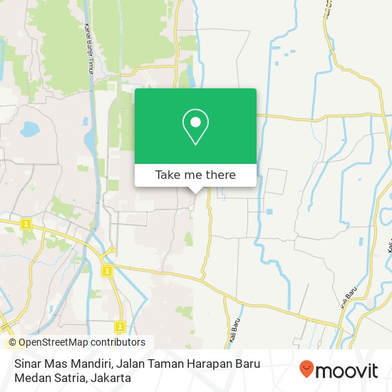 Sinar Mas Mandiri, Jalan Taman Harapan Baru Medan Satria map