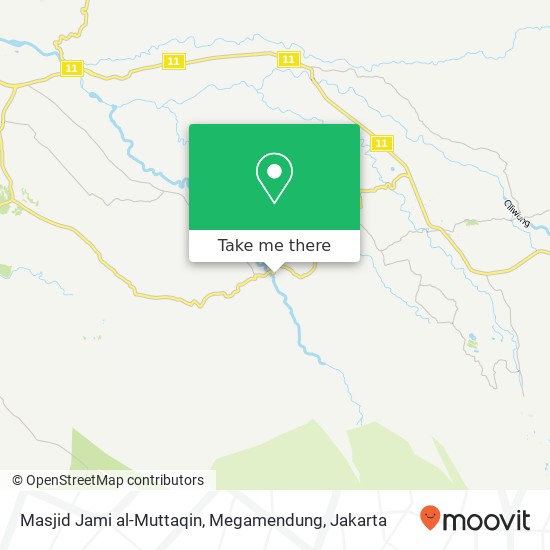 Masjid Jami al-Muttaqin, Megamendung map