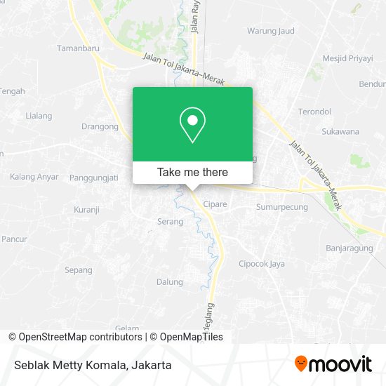 Seblak Metty Komala, Jalan KH TB a Khatib map