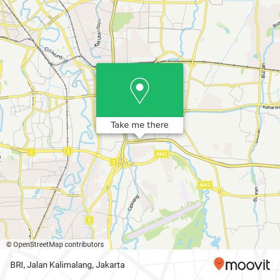 BRI, Jalan Kalimalang map