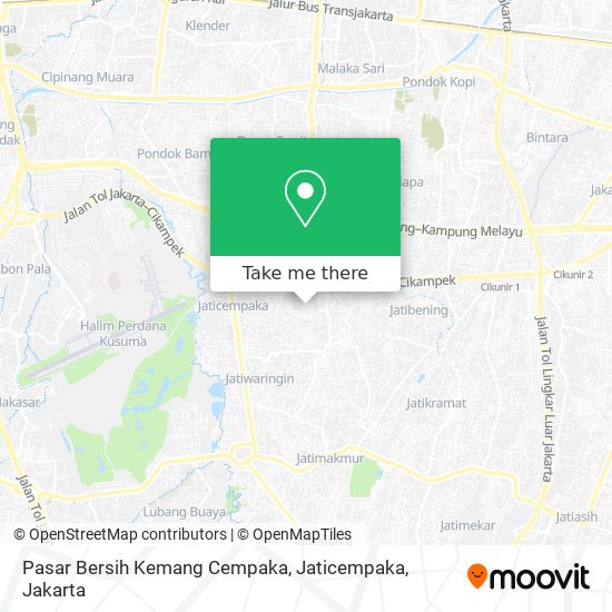 Pasar Bersih Kemang Cempaka, Jaticempaka map