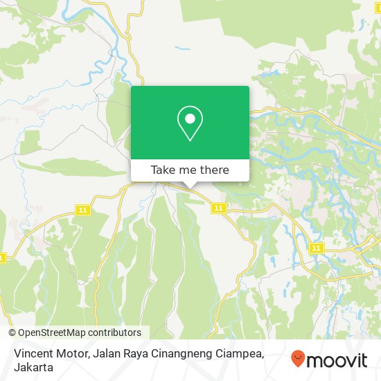 Vincent Motor, Jalan Raya Cinangneng Ciampea map