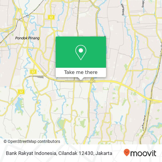 Bank Rakyat Indonesia, Cilandak 12430 map