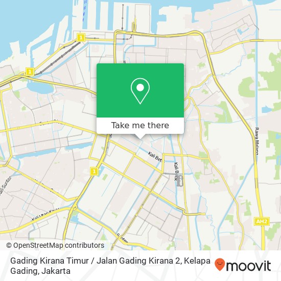 Gading Kirana Timur / Jalan Gading Kirana 2, Kelapa Gading map