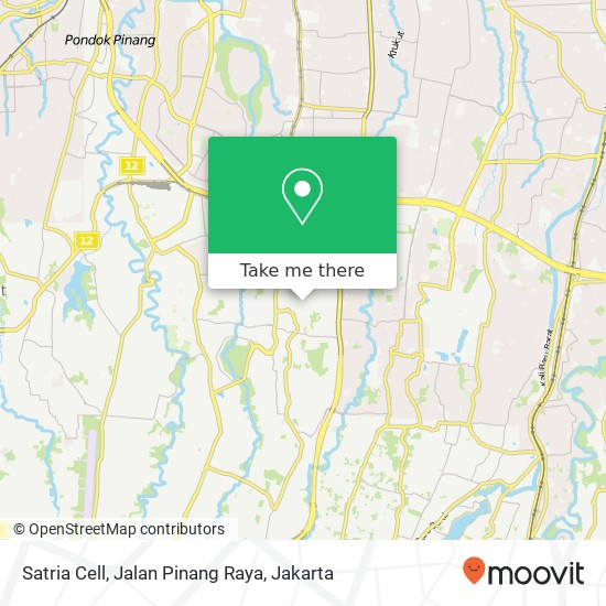 Satria Cell, Jalan Pinang Raya map